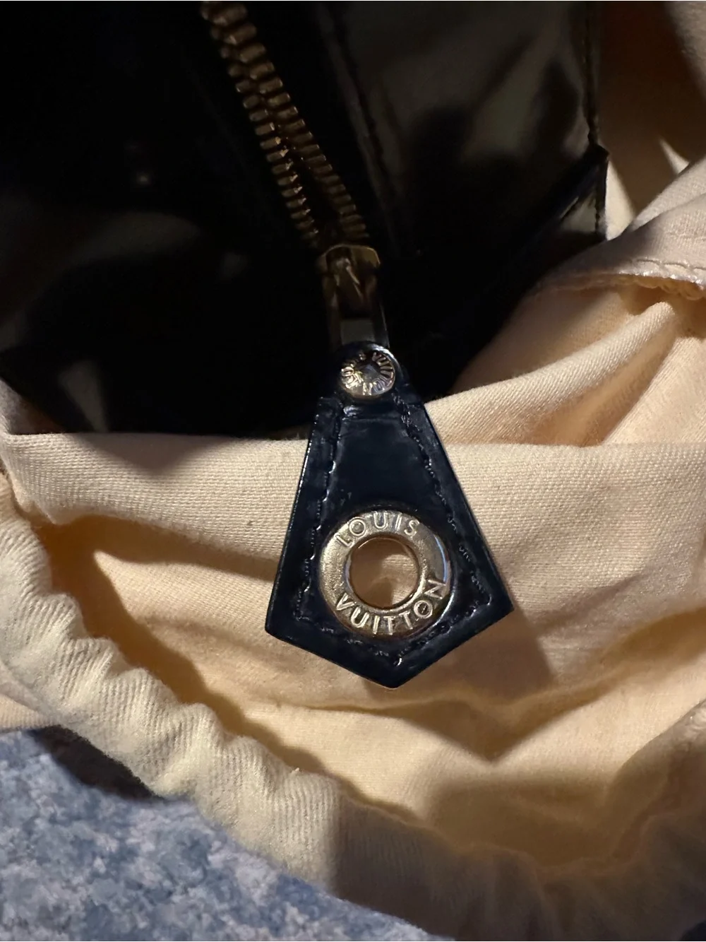 Louis Vuitton Black Dora PM Malletage